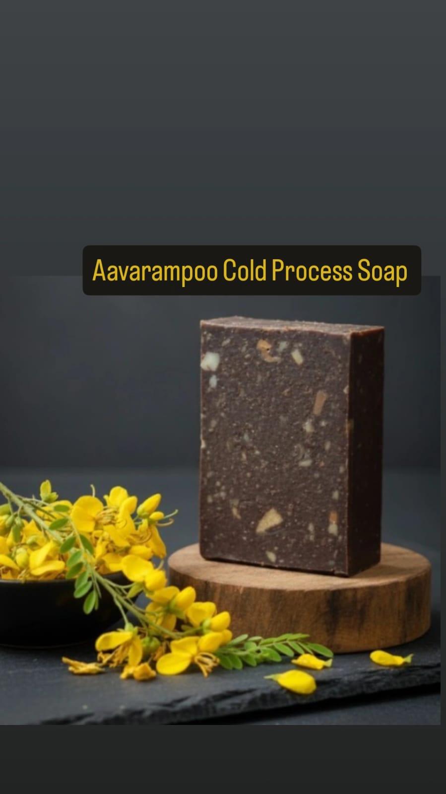 Bathslice Avarampoo Soap | Cold Processed Soap | Cassia Auriculata Flower Extracts | Skin Clearing & Brightening | Helpful in Remove Odours 