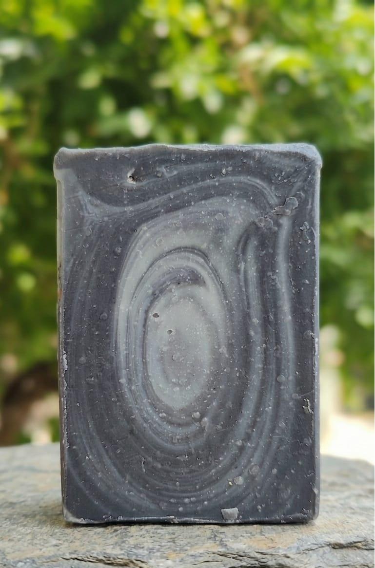Bathslice ACTIVATED CHARCOAL SOAP | Cold Processed Activated Charcoal Soap | Enriched with Tea Tree Oil | Deep Cleanser | For Oily to Normal Skin